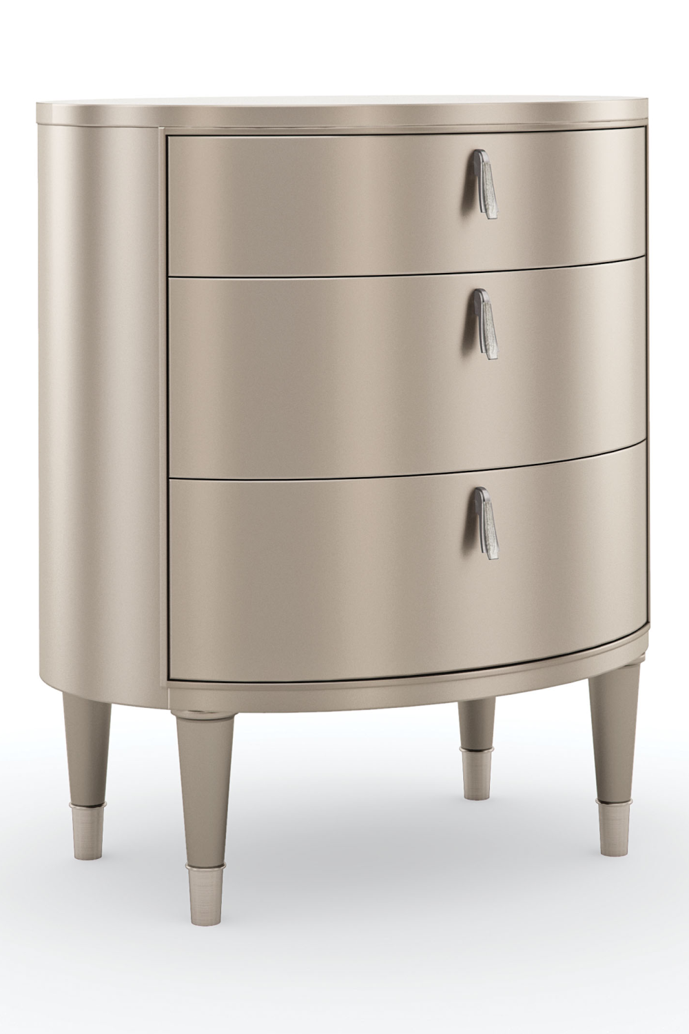   Oval Silver Nightstand | Oroa.com