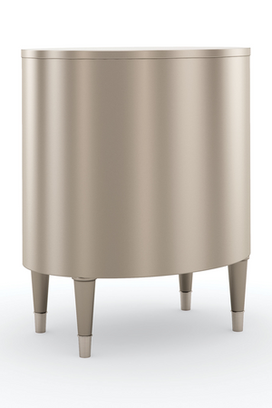   Oval Silver Nightstand | Oroa.com