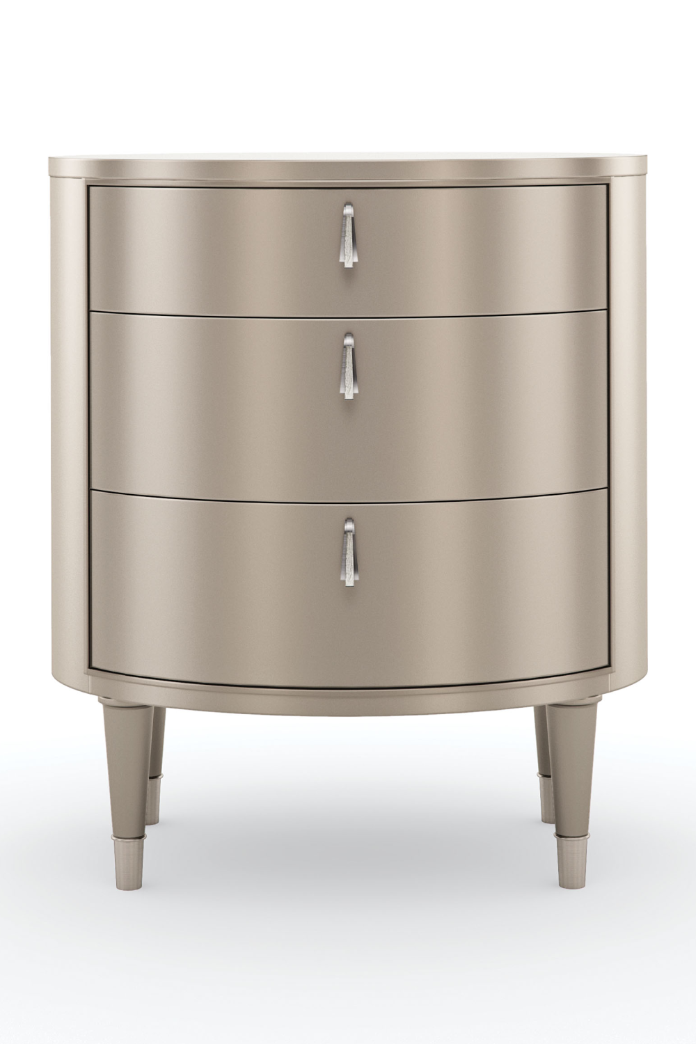   Oval Silver Nightstand | Oroa.com