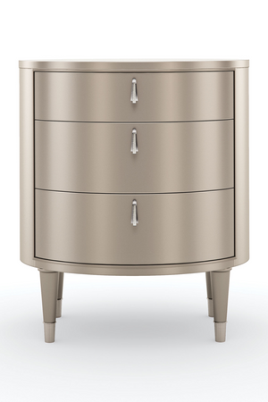  Oval Silver Nightstand | Oroa.com