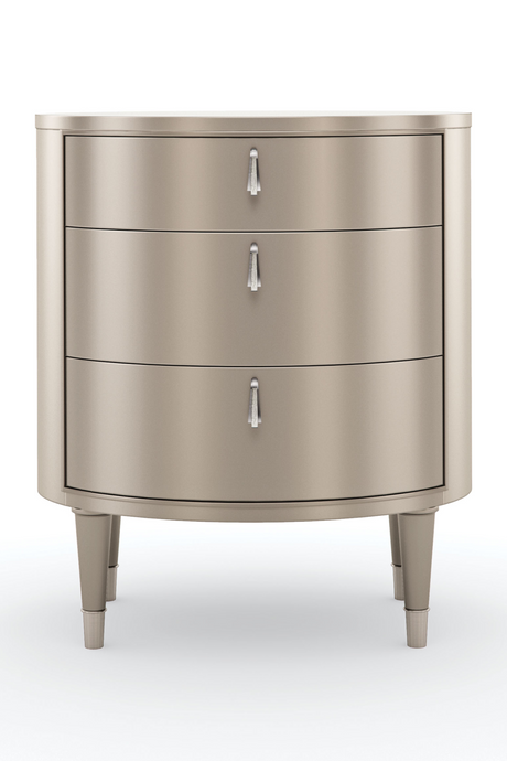   Oval Silver Nightstand | Oroa.com