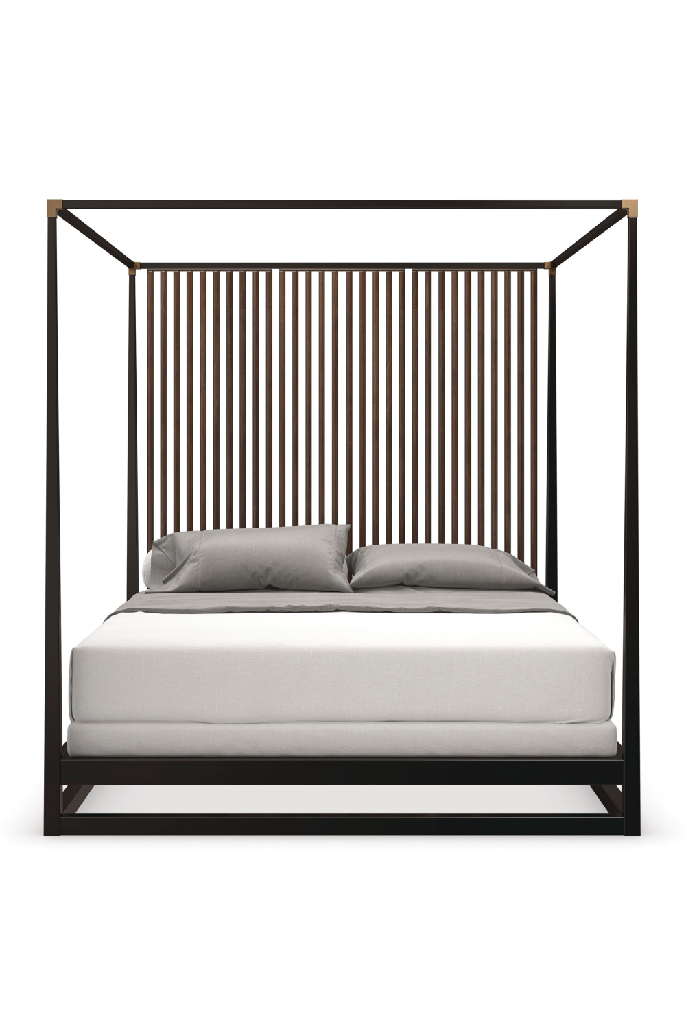   Brown Wooden Canopy Bed | Oroa.com