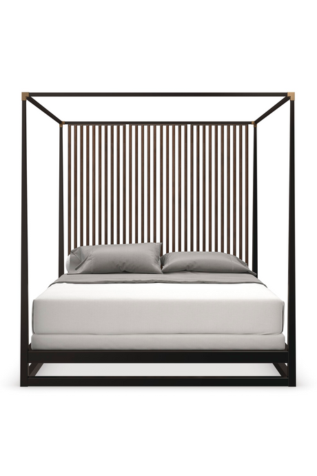   Brown Wooden Canopy Bed | Oroa.com