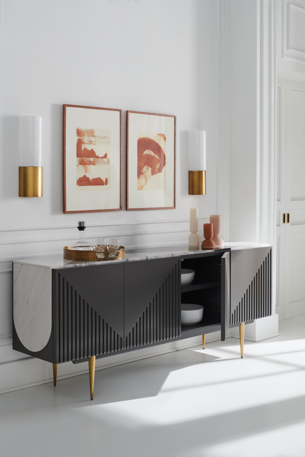   Slatted Modern Sideboard | Oroa.com