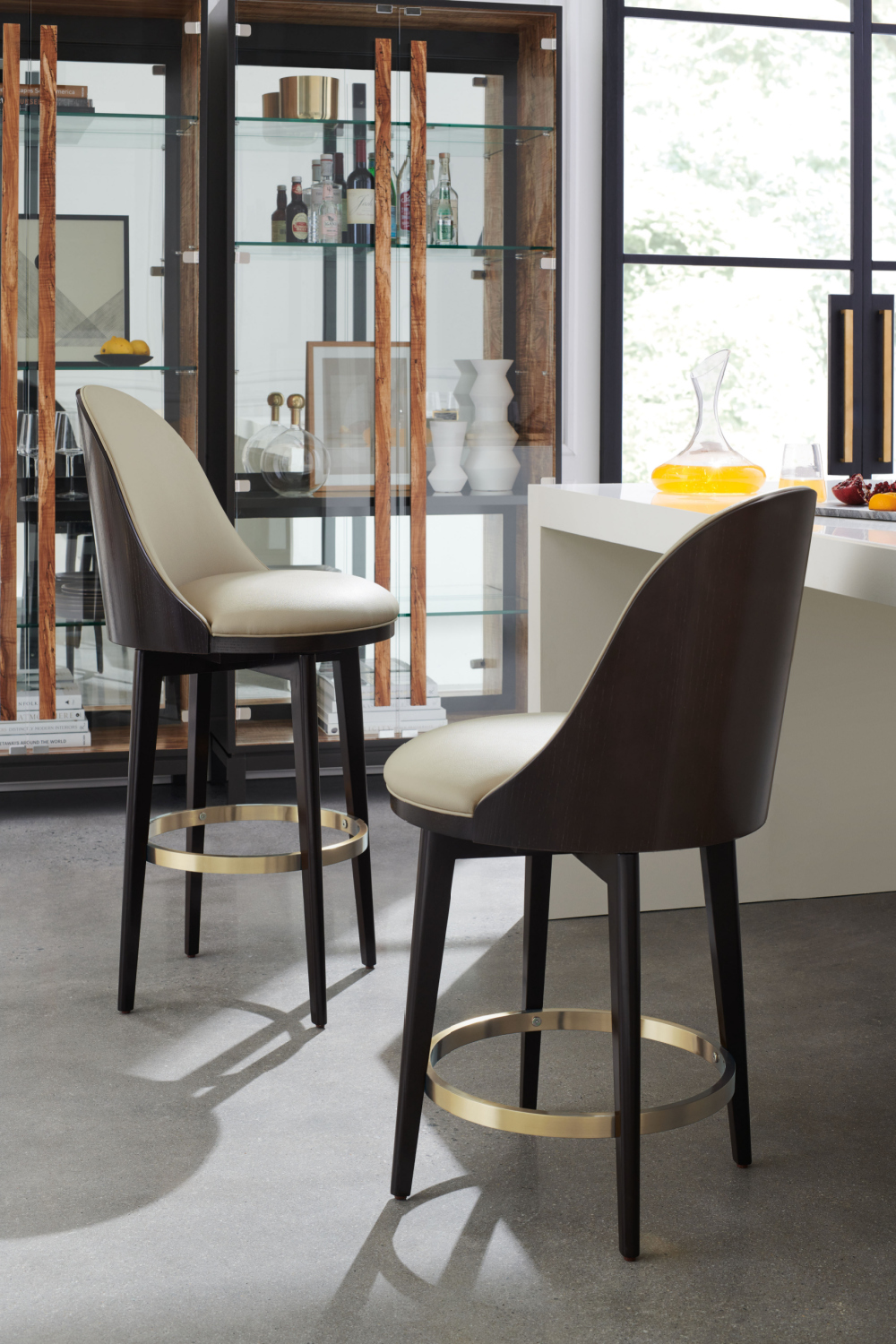   Vegan Leather Counter Stool | Oroa.com