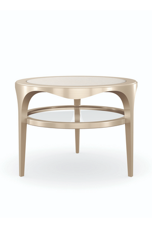   Round Metallic Accent Table | Oroa.com