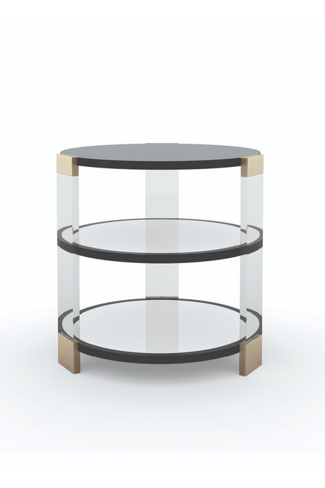  Round Mirrored Side Table | Oroa.com