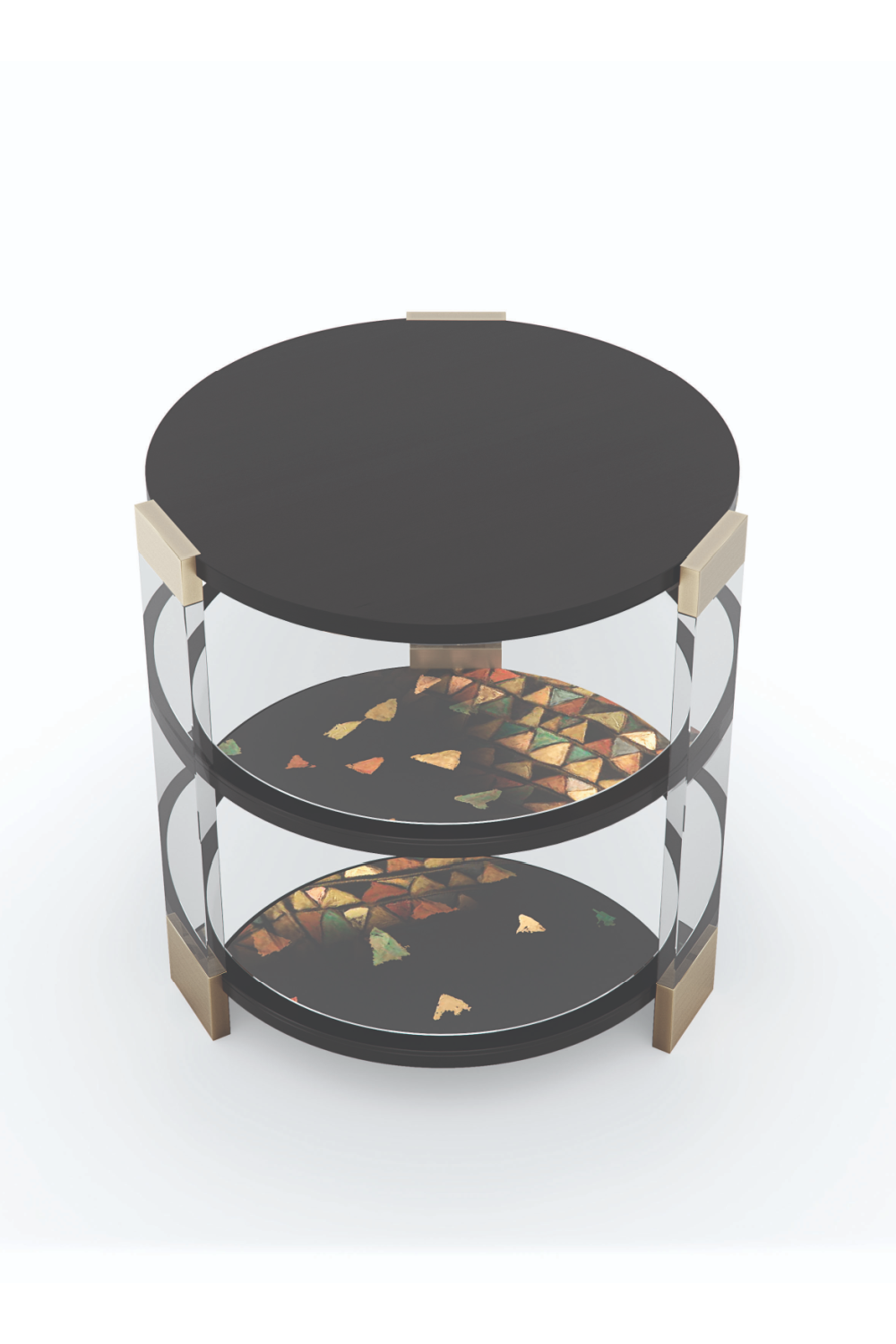   Round Mirrored Side Table | Oroa.com