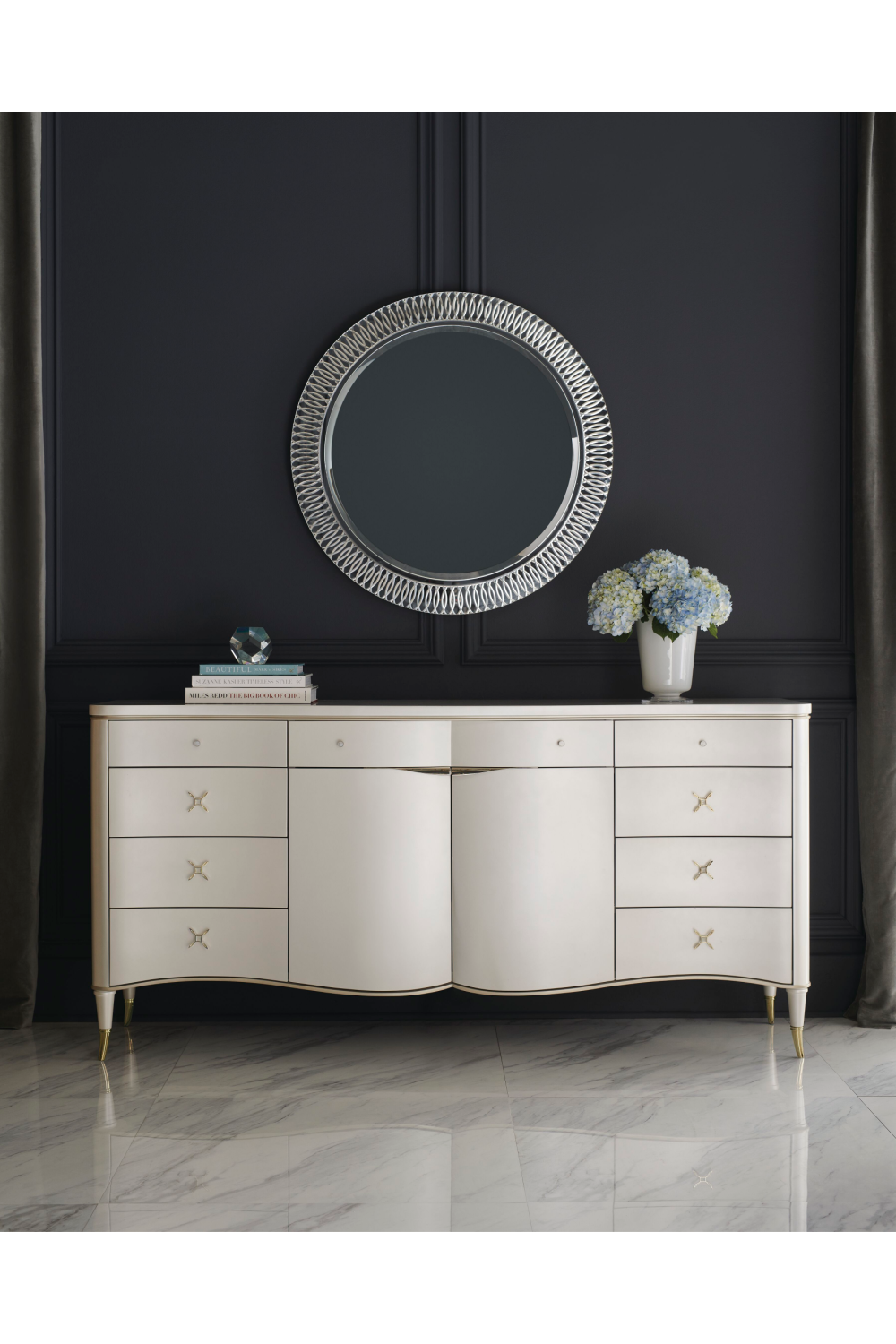   Cream Curved Dresser | Oroa.com
