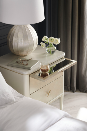   Modern Cream Nightstand | Oroa.com