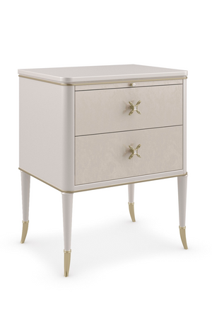   Modern Cream Nightstand | Oroa.com