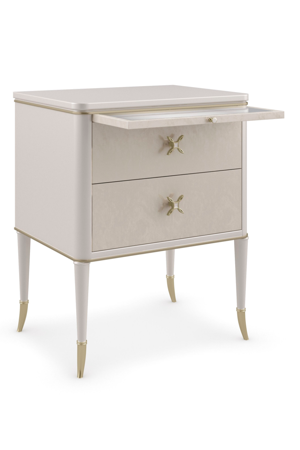   Modern Cream Nightstand | Oroa.com