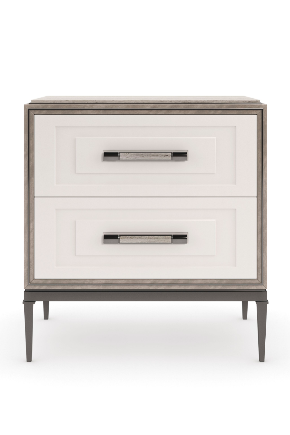   Wood Modern 2-Drawer Nightstand | Oroa.com