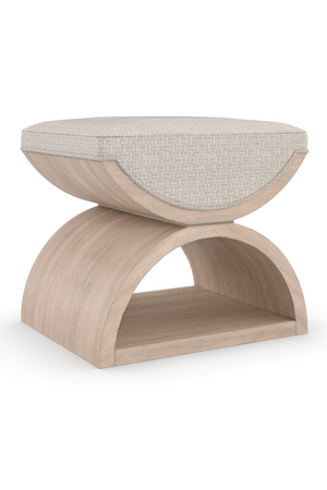   Wooden Crescent Ottoman | Oroa.com