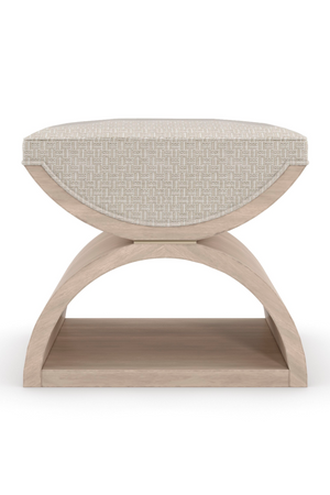   Wooden Crescent Ottoman | Oroa.com