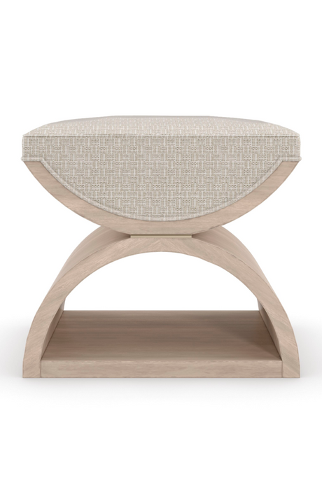   Wooden Crescent Ottoman | Oroa.com