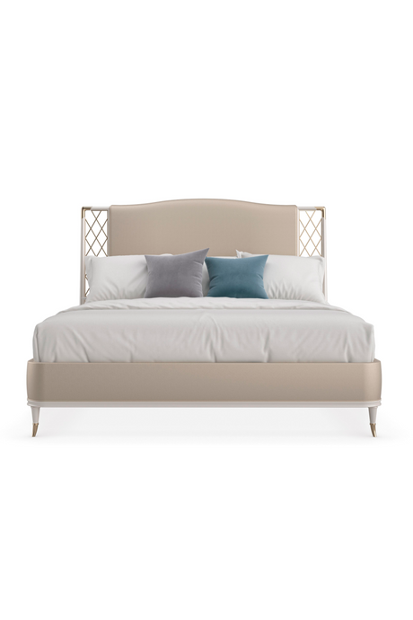   Beige Metal Trellis Bed | Oroa.com