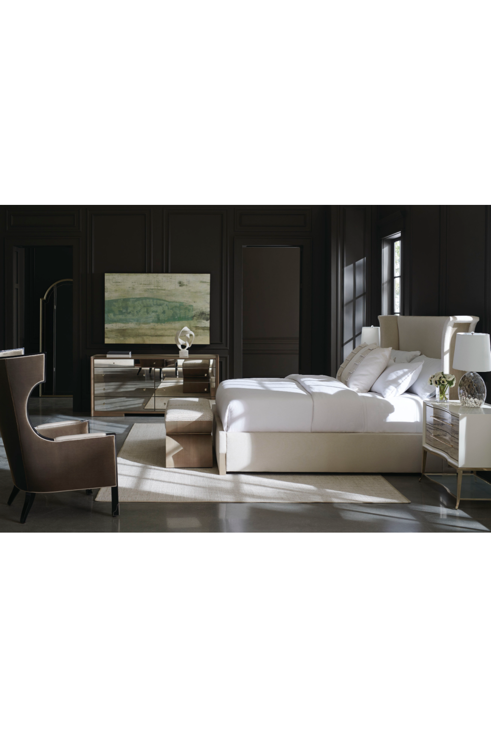   Light Gray Modern Bed | Oroa.com