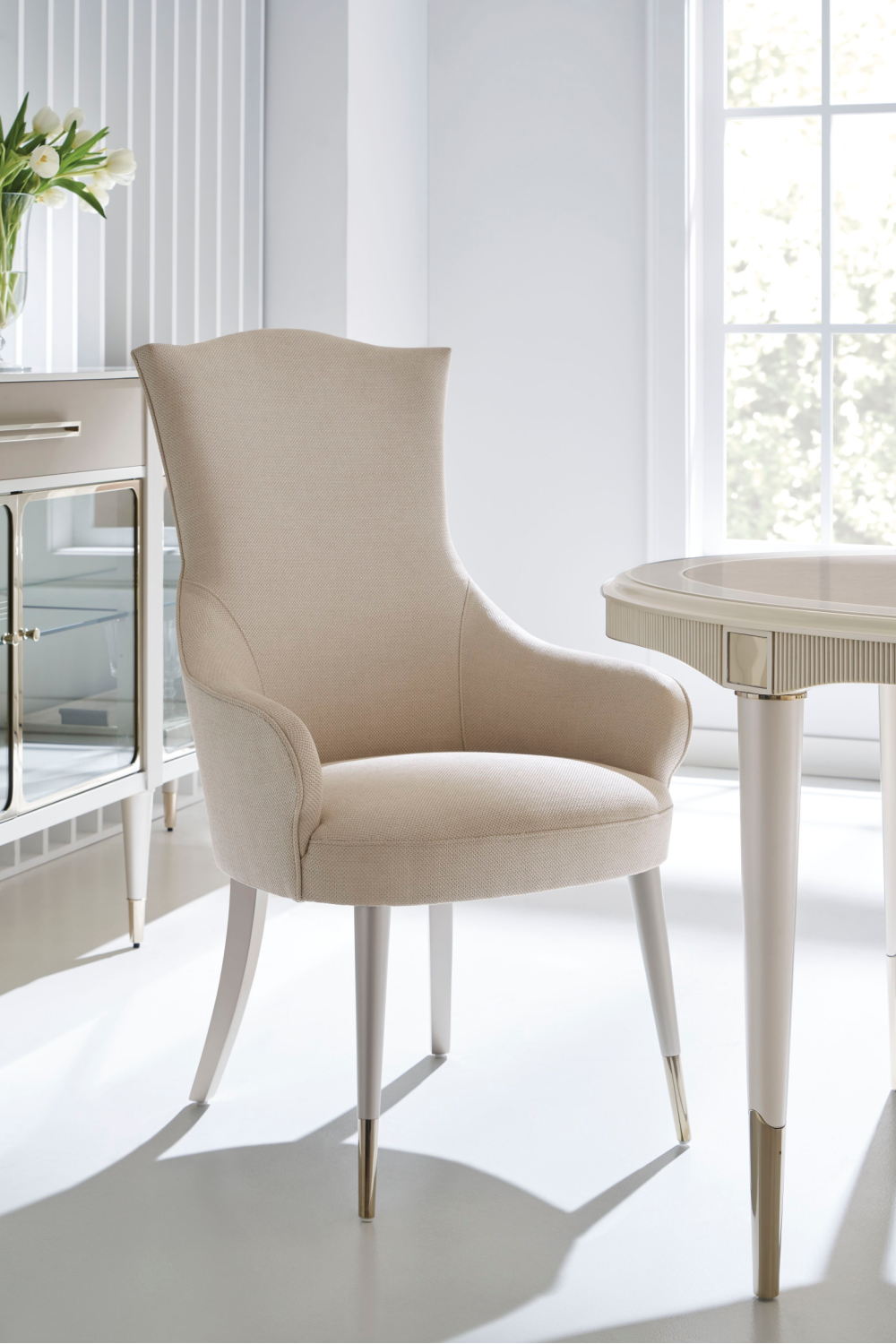   Cream Oval Dining Table | Oroa.com