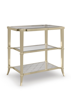   Gold Three-Tiered End Table | Oroa.com