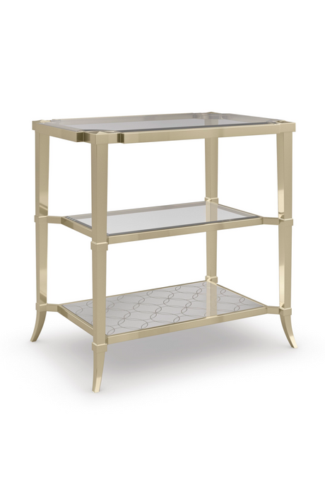   Gold Three-Tiered End Table | Oroa.com