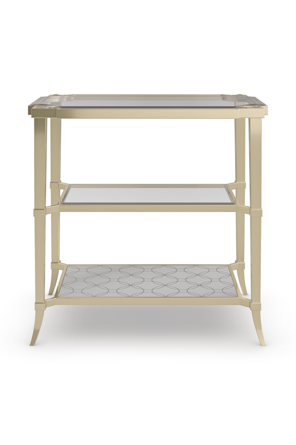   Gold Three-Tiered End Table | Oroa.com
