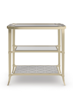   Gold Three-Tiered End Table | Oroa.com