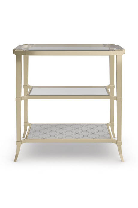   Gold Three-Tiered End Table | Oroa.com