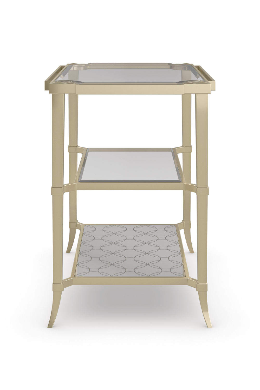   Gold Three-Tiered End Table | Oroa.com