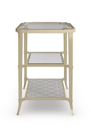   Gold Three-Tiered End Table | Oroa.com