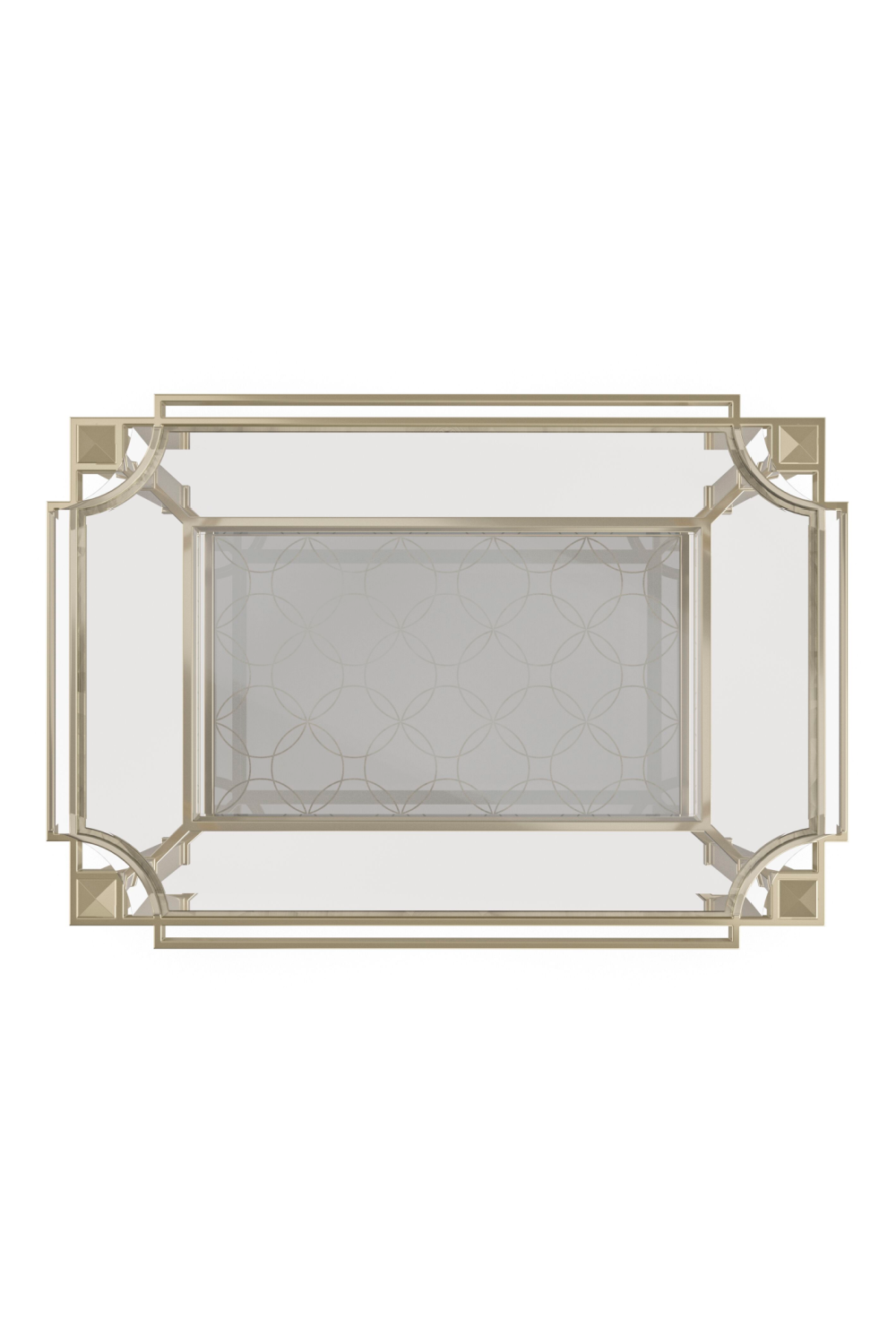   Gold Three-Tiered End Table | Oroa.com