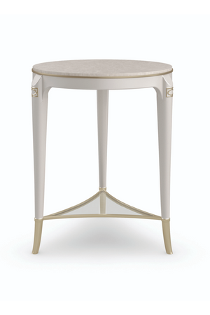   Cream Round Modern Side Table | Oroa.com