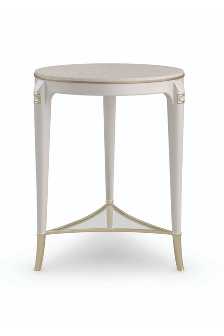   Cream Round Modern Side Table | Oroa.com