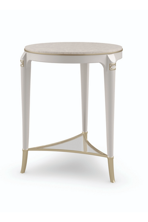   Cream Round Modern Side Table | Oroa.com