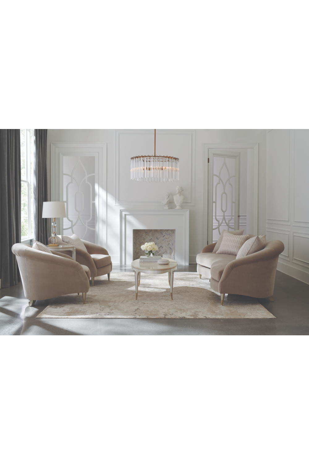   Cream Round Modern Side Table | Oroa.com