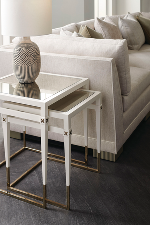   Pearl White Nesting Side Tables (2) | Oroa.com