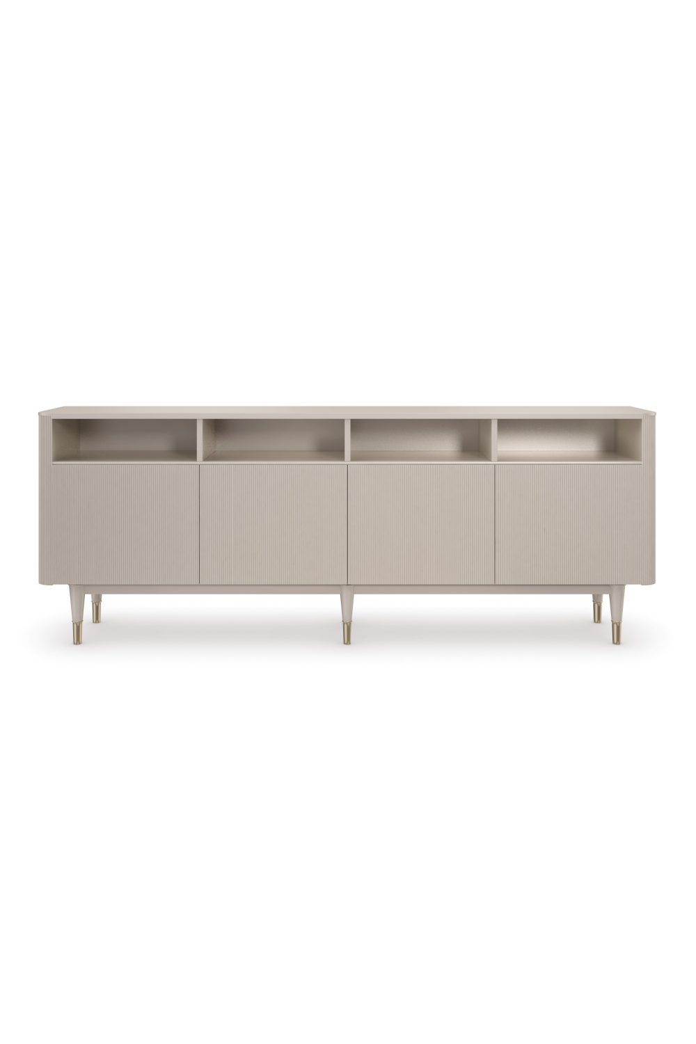   Taupe Reeded TV Cabinet | Oroa.com
