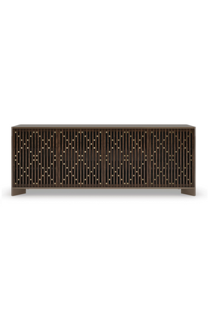   Slatted Wood Media Console | Oroa.com