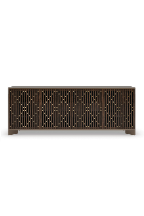   Slatted Wood Media Console | Oroa.com