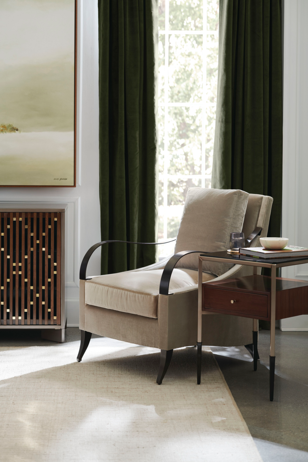   Slatted Wood Media Console | Oroa.com