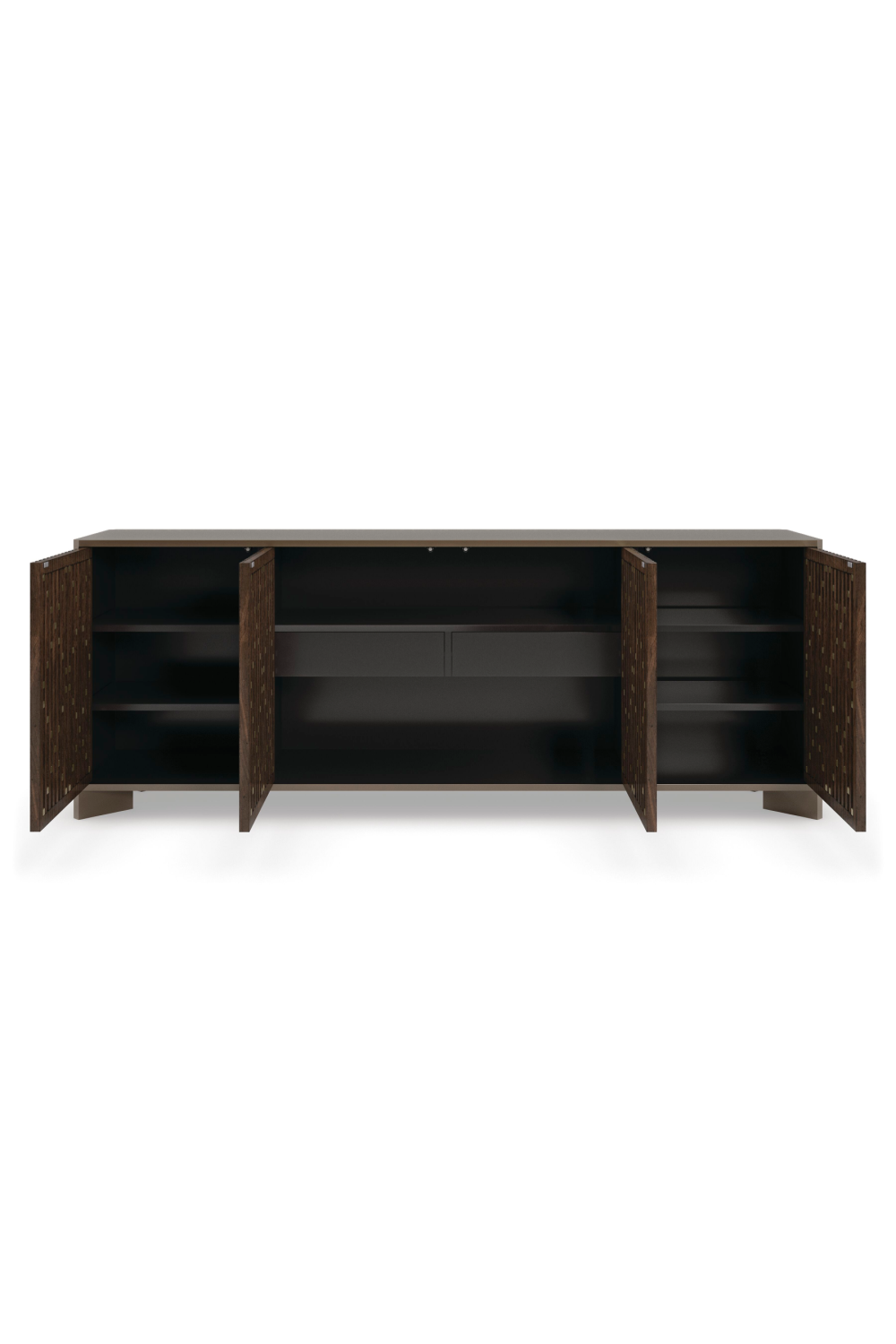   Slatted Wood Media Console | Oroa.com