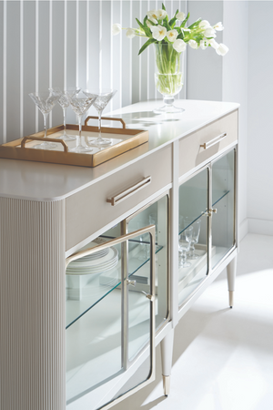   Glass Door Modern Sideboard | Oroa.com
