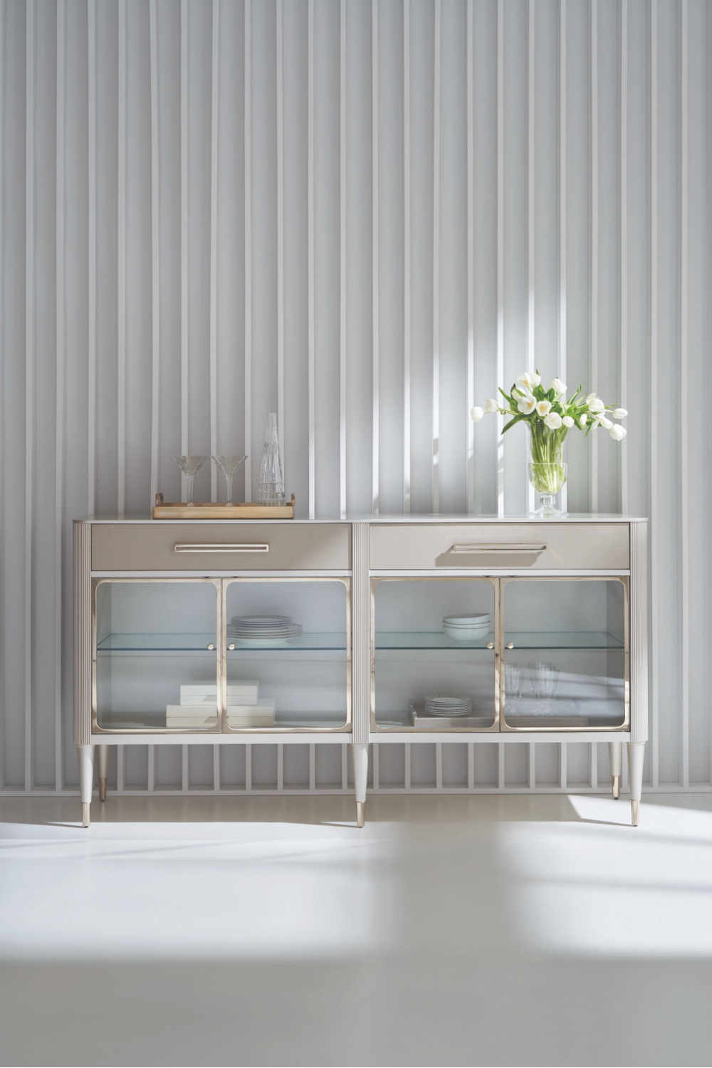   Glass Door Modern Sideboard | Oroa.com
