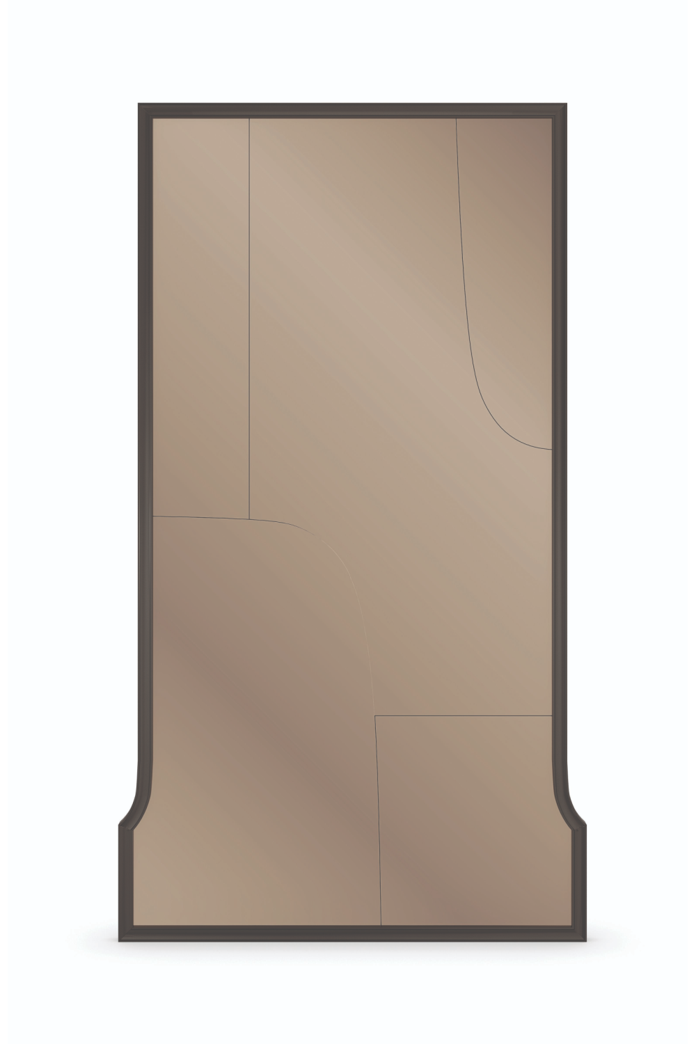   Brown Framed Bronze Mirror | Oroa.com