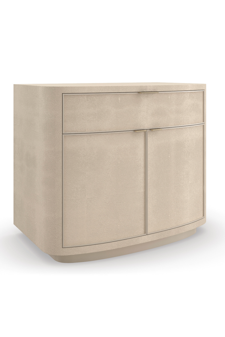   Cream Shagreen Nightstand | Oroa.com