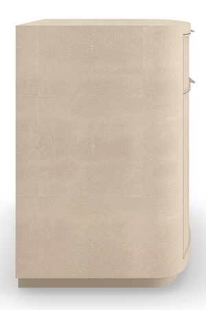   Cream Shagreen Nightstand | Oroa.com