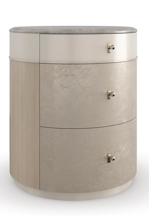   Curved Metallic Nightstand | Oroa.com