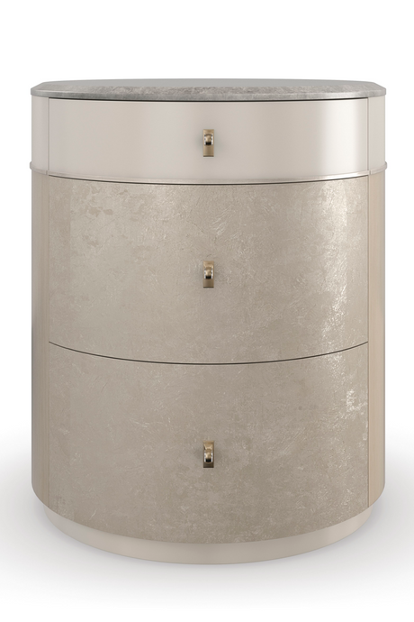   Curved Metallic Nightstand | Oroa.com