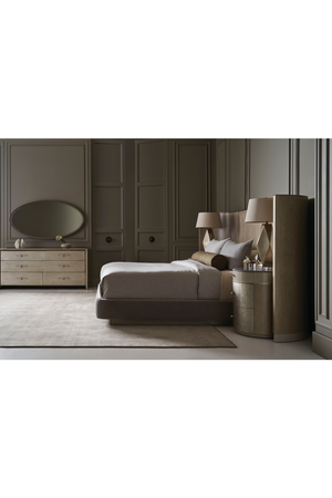   Curved Metallic Nightstand | Oroa.com