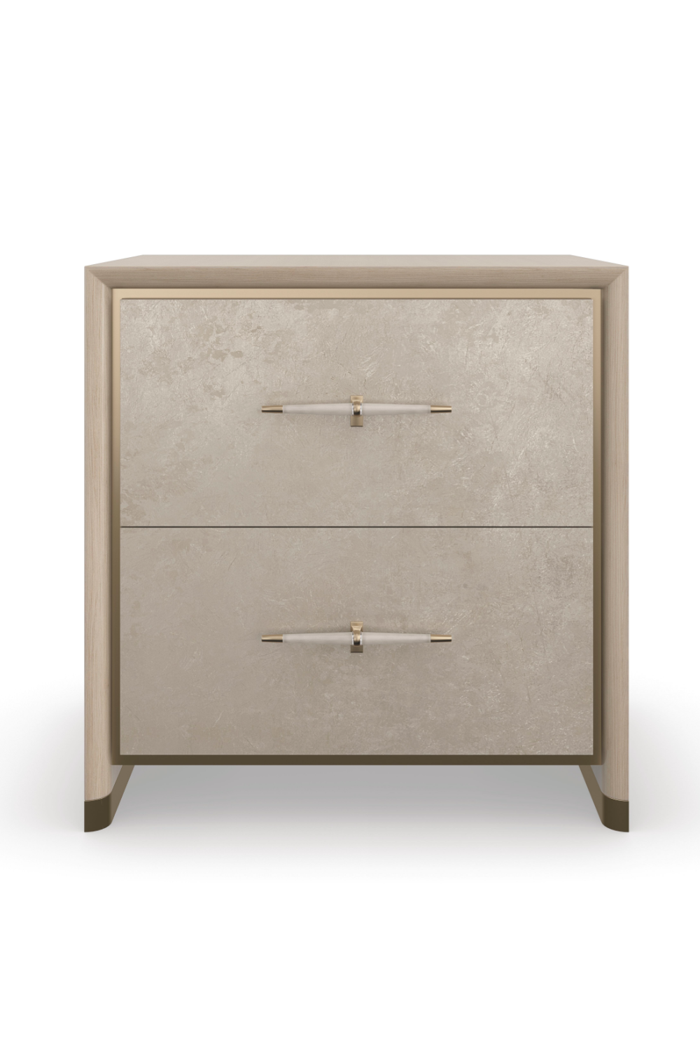   Beige 2-Drawer Nightstand | Oroa.com